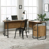 Station House L-Desk, L: 59.76" x W: 57.17" x H: 29.69", Etched Oak Finish