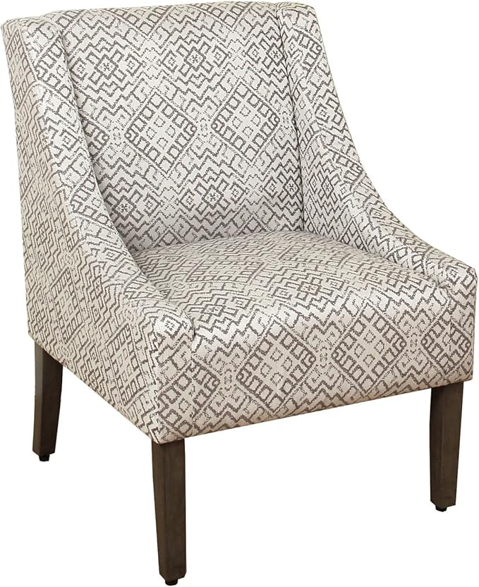 Arm Accent Chair, Gray Leaf