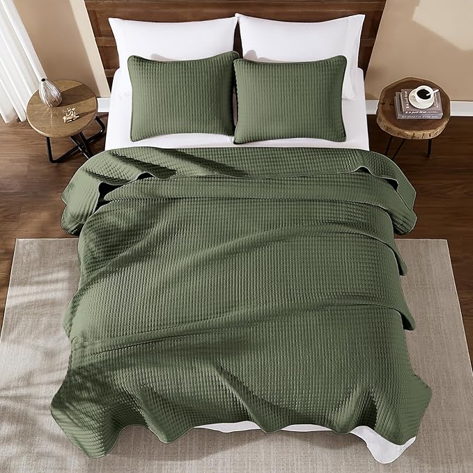 Quilts King Size, 3 Pieces White Lightweight Soft Quilts King Size Sets for All Seasons