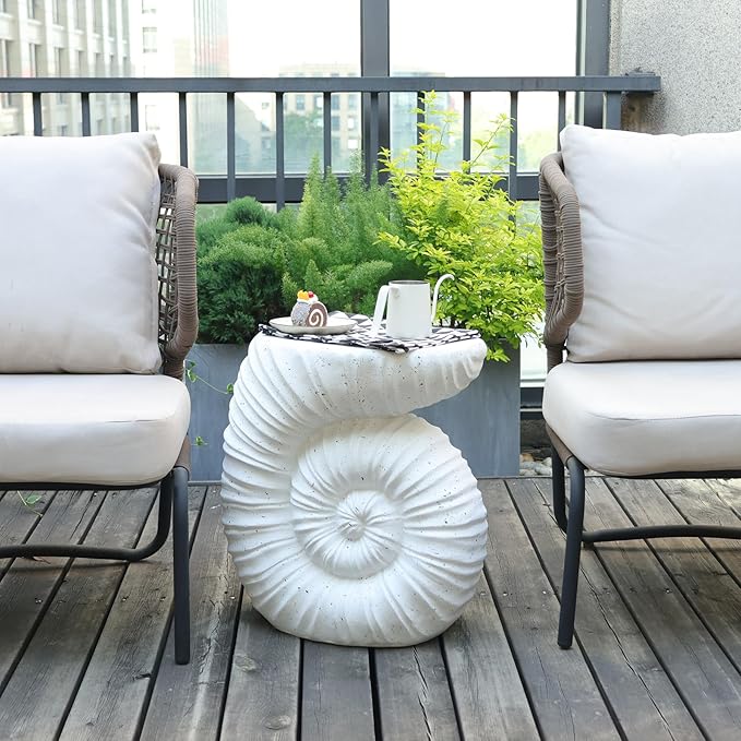 Outdoor Side Table, Concrete end Table/Outdoor Accent Patio Table