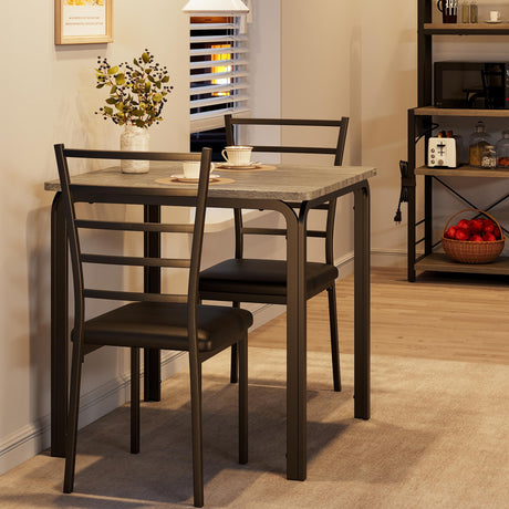 Dining Table for 2, Small Square kitchen Dinner Table Set