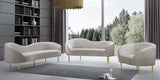 Ritz Collection Modern | Contemporary Velvet Upholstered Loveseat