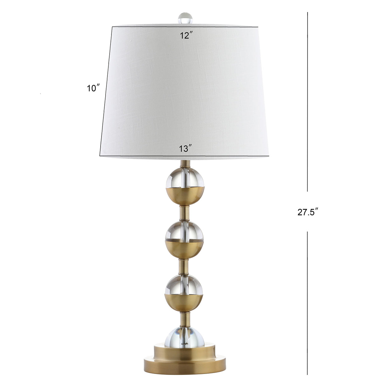 JYL2049A-SET2 Set of 2 Table Lamps Avery 27.5" Crystal LED Table Lamp Contemporary