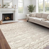 Morocccan 2x3 Entryway Area Rug: Soft Kitchen Washable Modern Rugs Door Mat Small Neutral Farmhouse Non