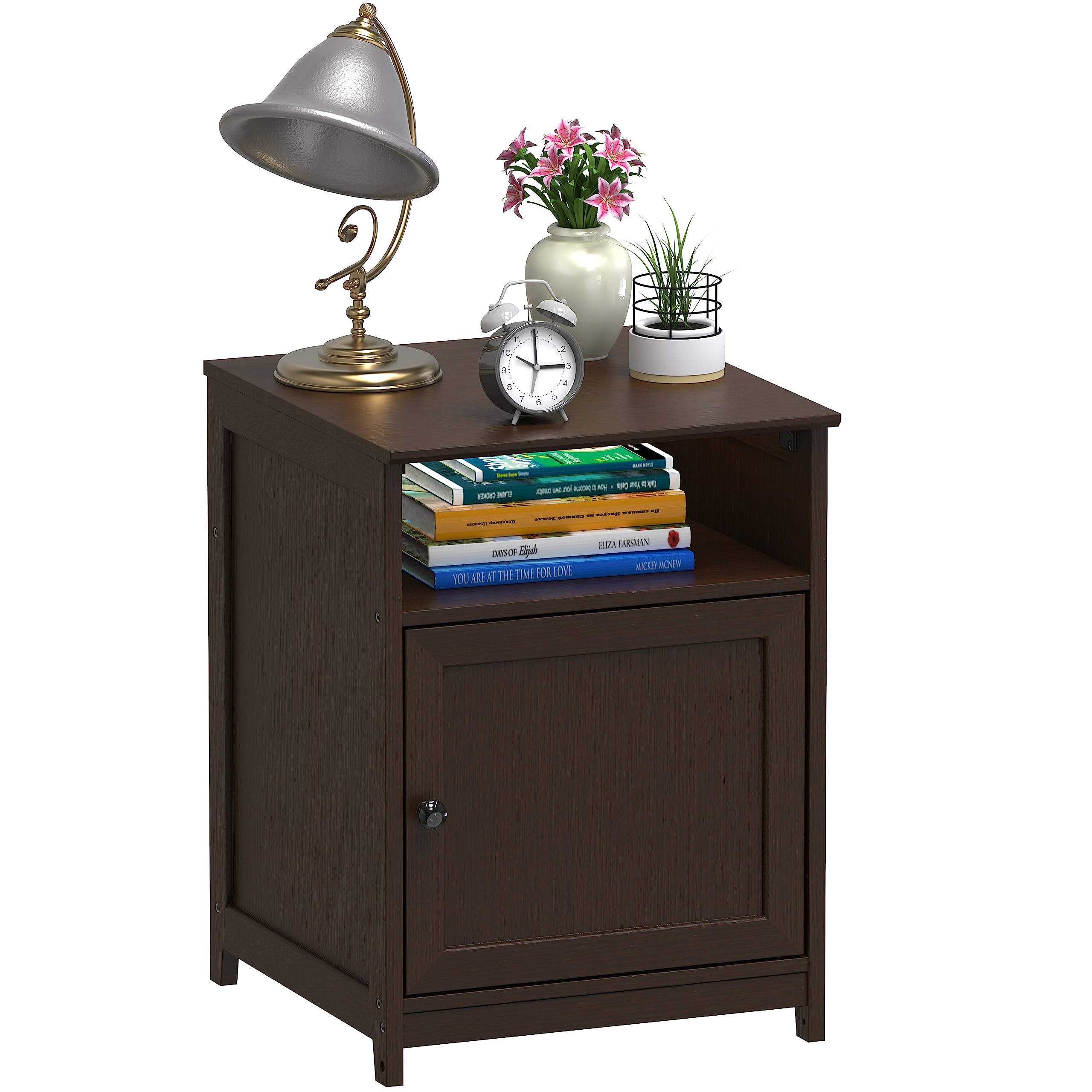 End Table with Shelf and Storage