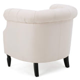 Akira Fabric Club Chair, Beige 33D x 29.6W x 30.25H in