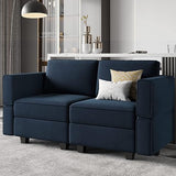 Sofa Velvet Sofa for Living Room Blue