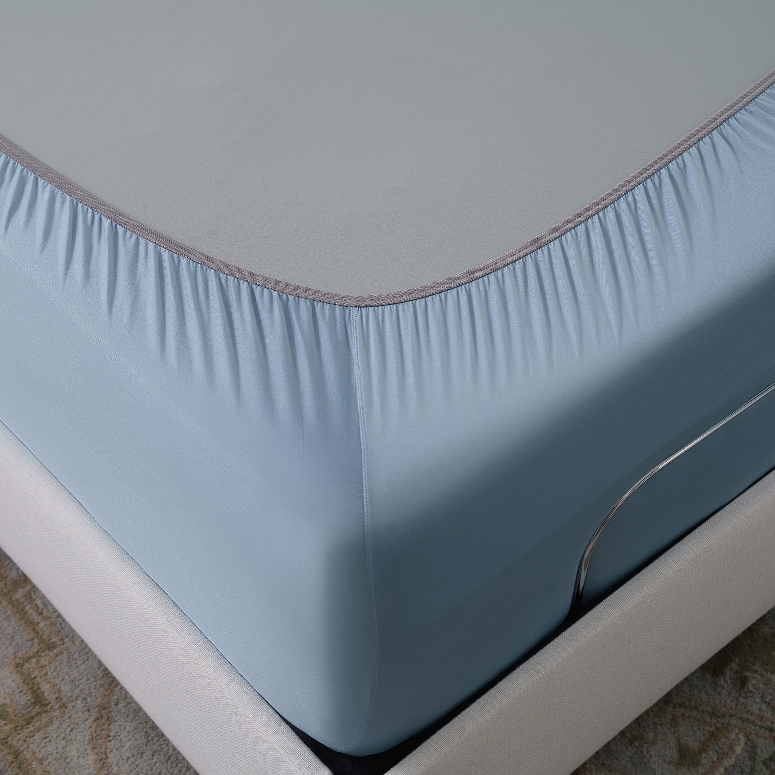 Active Comfort Sheet Set,Ultra-Soft, Breathes Better Than Cotton - Blue Sky