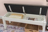 Jane Storage, Antique White Dining Bench,