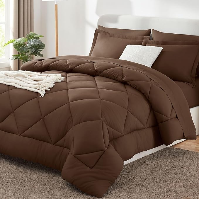 King Bed in a Bag 7-Pieces Comforter Sets with Comforter and Sheets Teal All Season