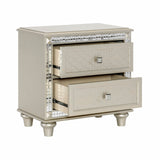 Abney 2-Drawer Nightstand, Champagne