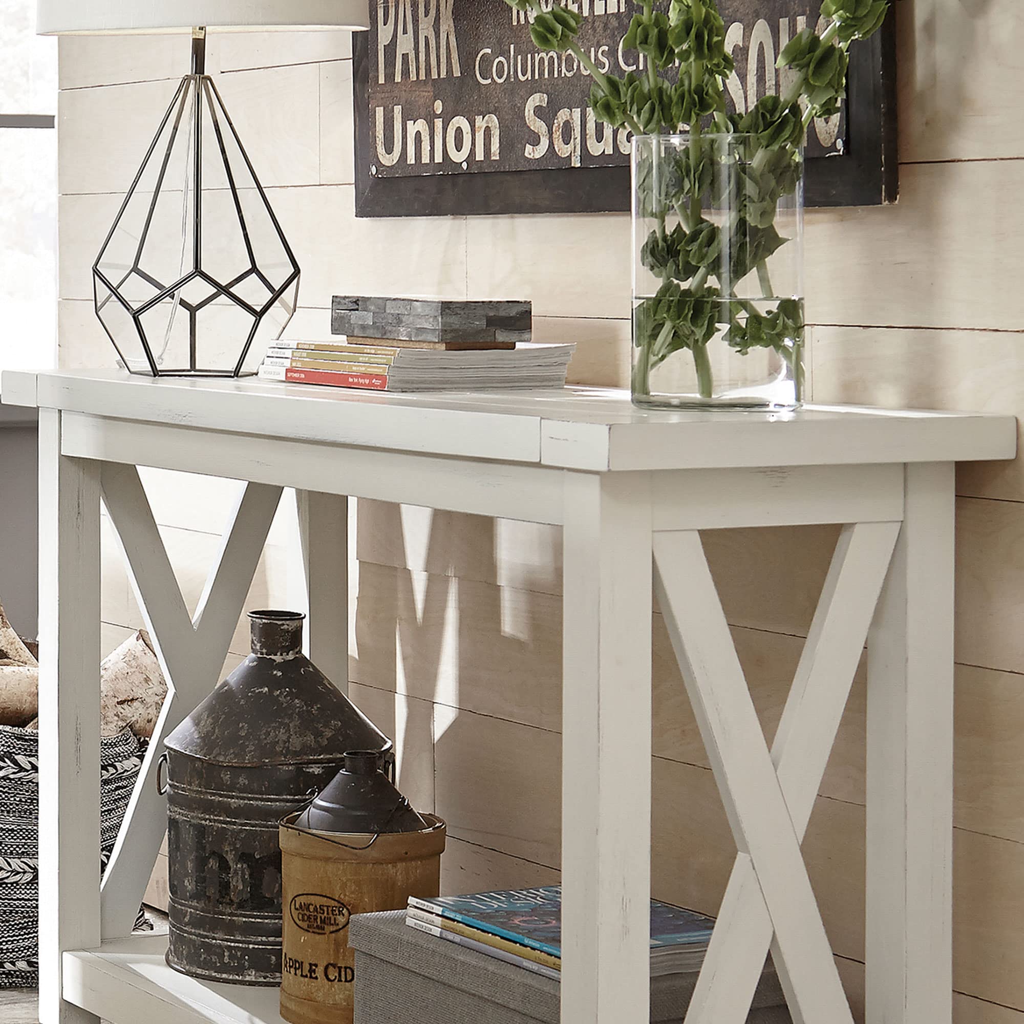 Seaside Lodge White Console Table by Home Styles,