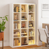 15 Cube Bookcase Storage Shelf Organizer with LED Lights, 5 Tier Bookshelves