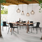 Amopatio Outdoor Dining Chairs Set of 6, Rattan Patio Chairs Wicker