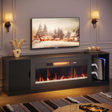 70-Inch Fireplace TV Stand with Storage