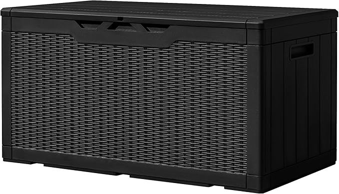 31 Gallon Resin Deck Box Large Outdoor Storage for Patio Furniture