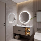 20-Inch Round LED Bathroom Mirror with Anti-Fog & Dimmable Lighting