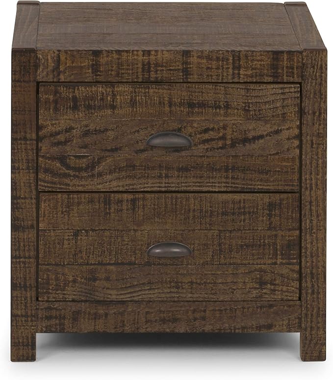 Nightstand Rustic Style Bedside Table Wood Frame End Table