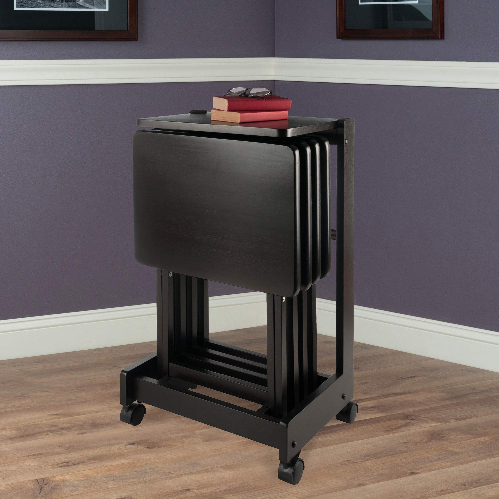 Wood Dylan 5-Piece Oversize Snack Table Set (Solid Wood Brienda)