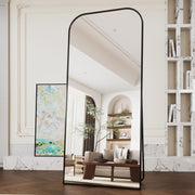 Full Length Floor Mirror 34"x76" - Nano Glass Black Frame