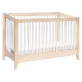 Sprout 4-in-1 Convertible Crib with Toddler Bed Conversion Kit in Chestnut and Natural,