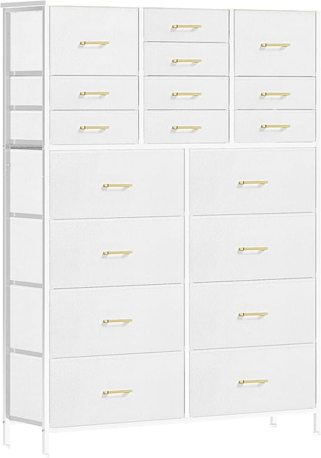 Dresser for Bedroom with 18 Drawers, Tall Fabric Storage Dresser, Chest of Drawers for Closet