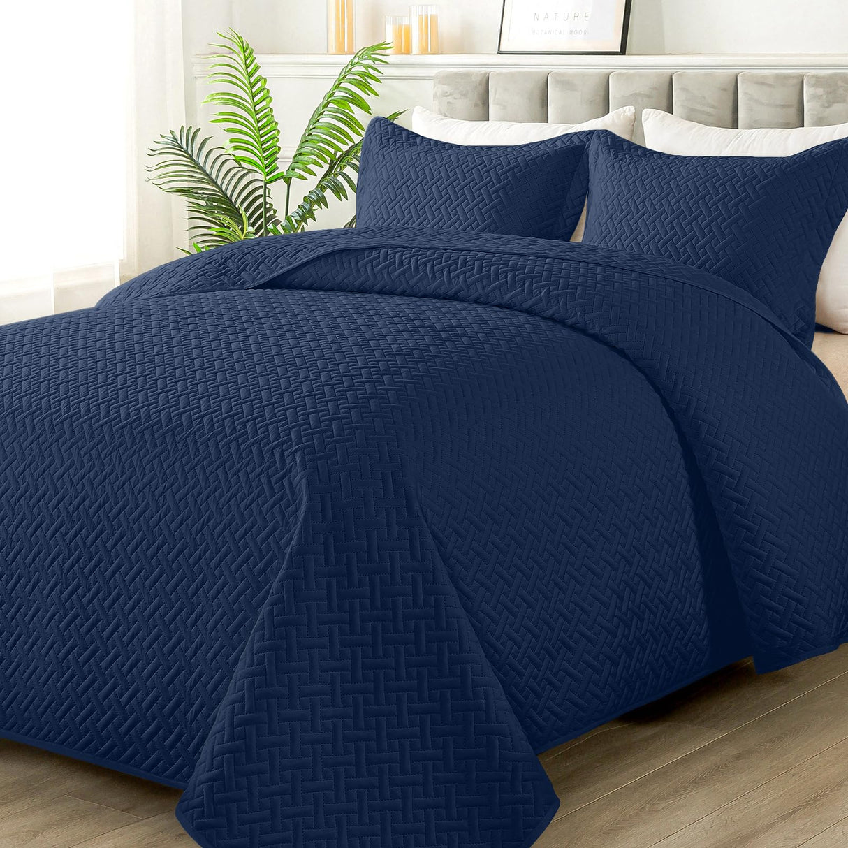 Quilt Set King Size - Soft Lightweight Quilts Summer Quilted Bedspreads