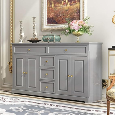 Sideboard Buffet Cabinet with 4 Storage Compartments