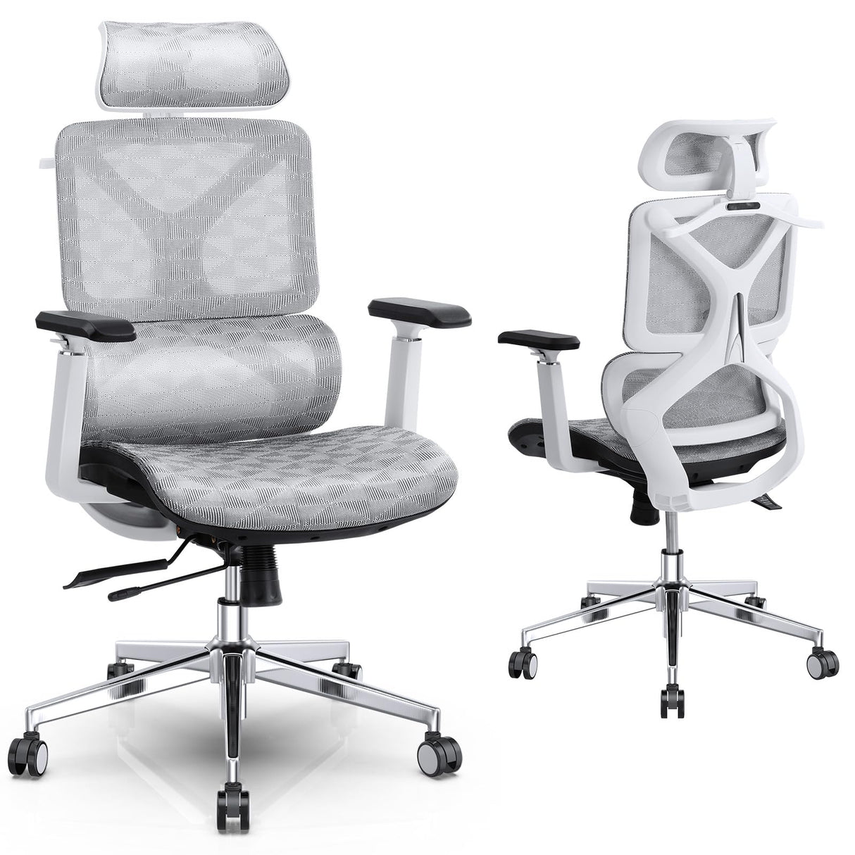 Office Chair, High Back Mesh Executive Chair with Lumbar Support, Adjustable Seat Depth