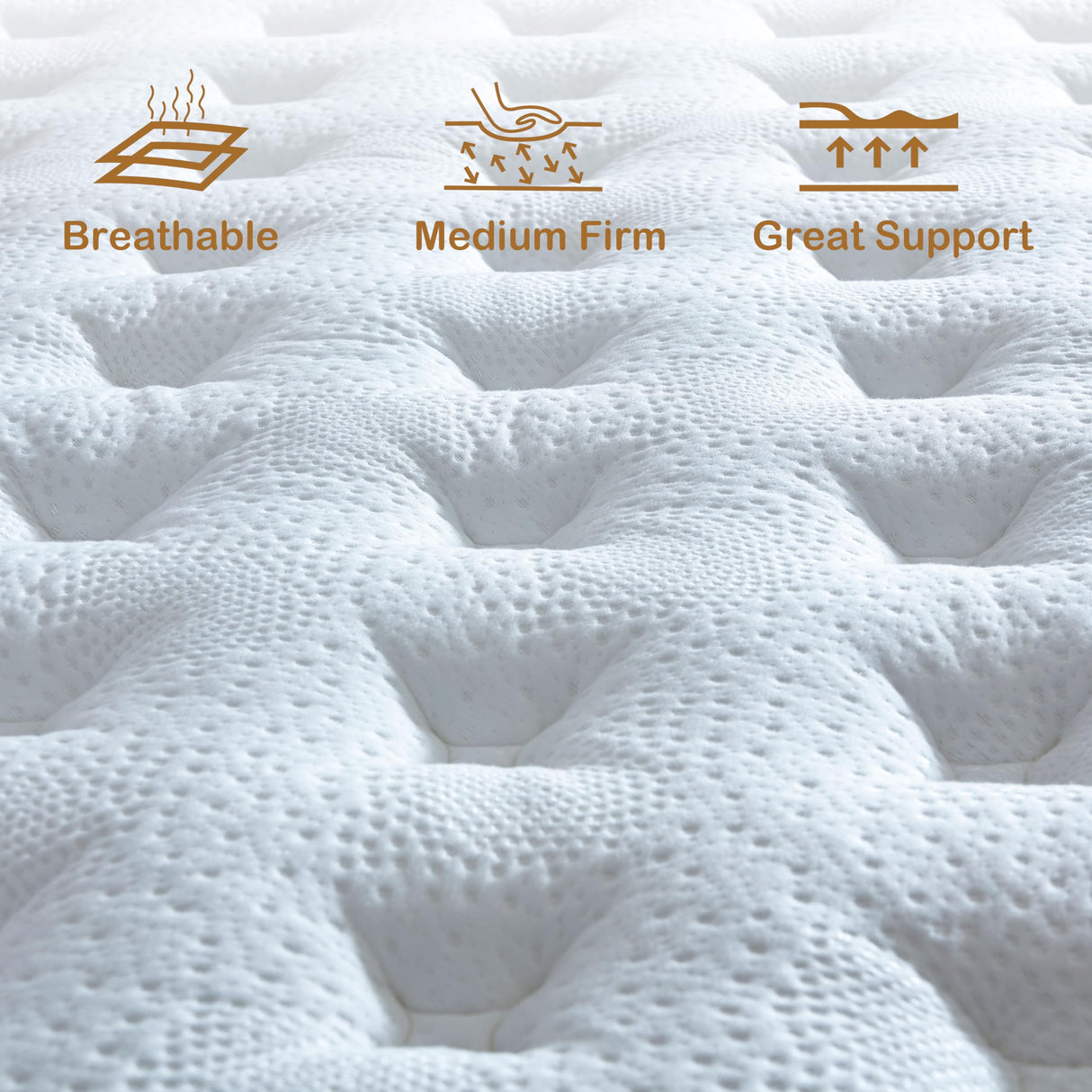 Twin Mattress, 10 Inch Innerspring Hybrid Mattress in a Box with Gel Memory Foam,