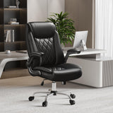 Executive Office Chair, Ergonomic High Back with Adjustable Flip-up Armrest, Swivel