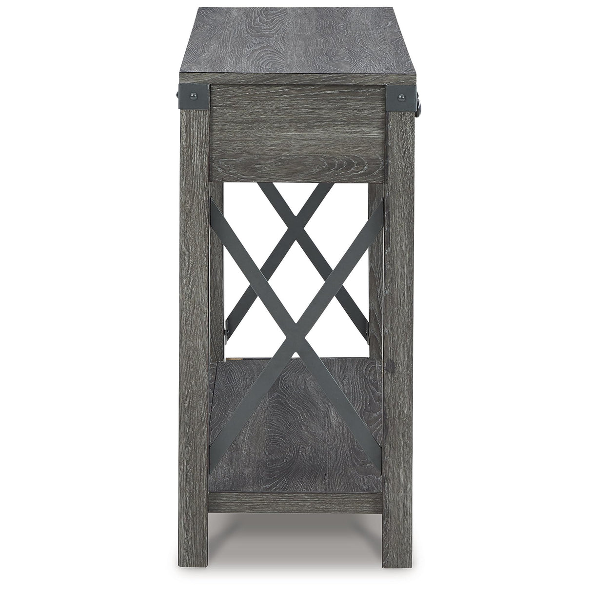 Freedan Rustic Farmhouse Console Sofa Table, Gray