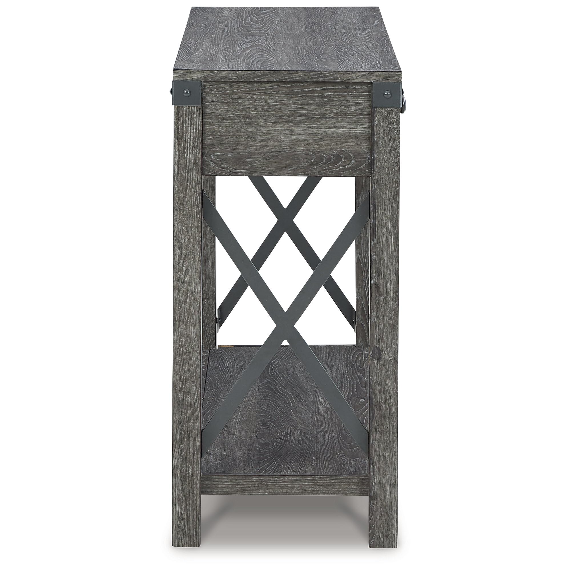 Freedan Rustic Farmhouse Console Sofa Table, Gray