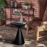 Small Drink Table, Round Martini Table, Drum End Table Side Table