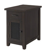 Rustic Chairside Table, Espresso