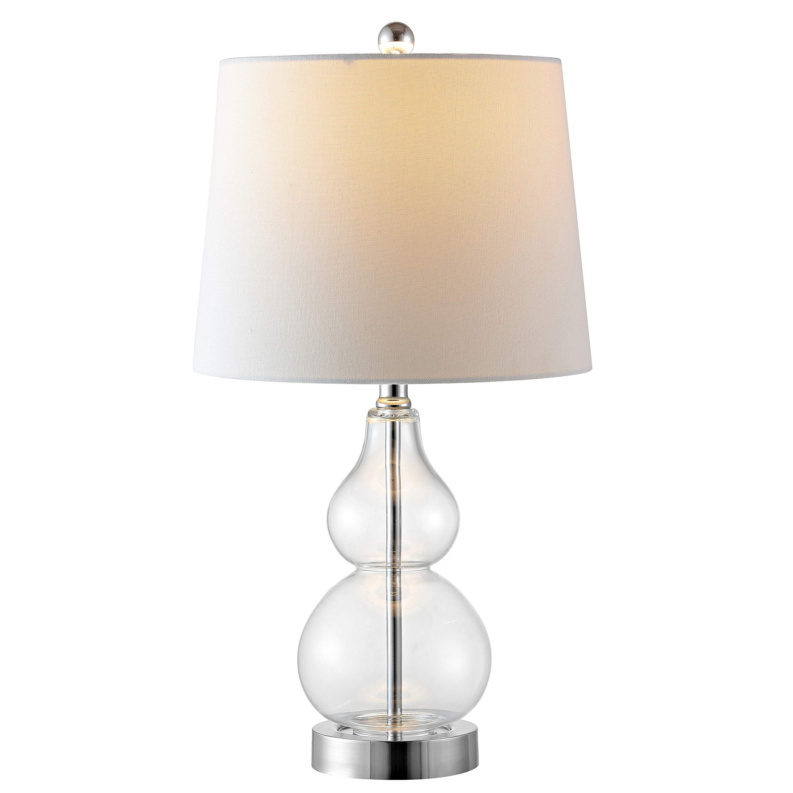Lighting Collection Brisor Clear/ Chrome Double Gourd 22-inch Bedroom Living