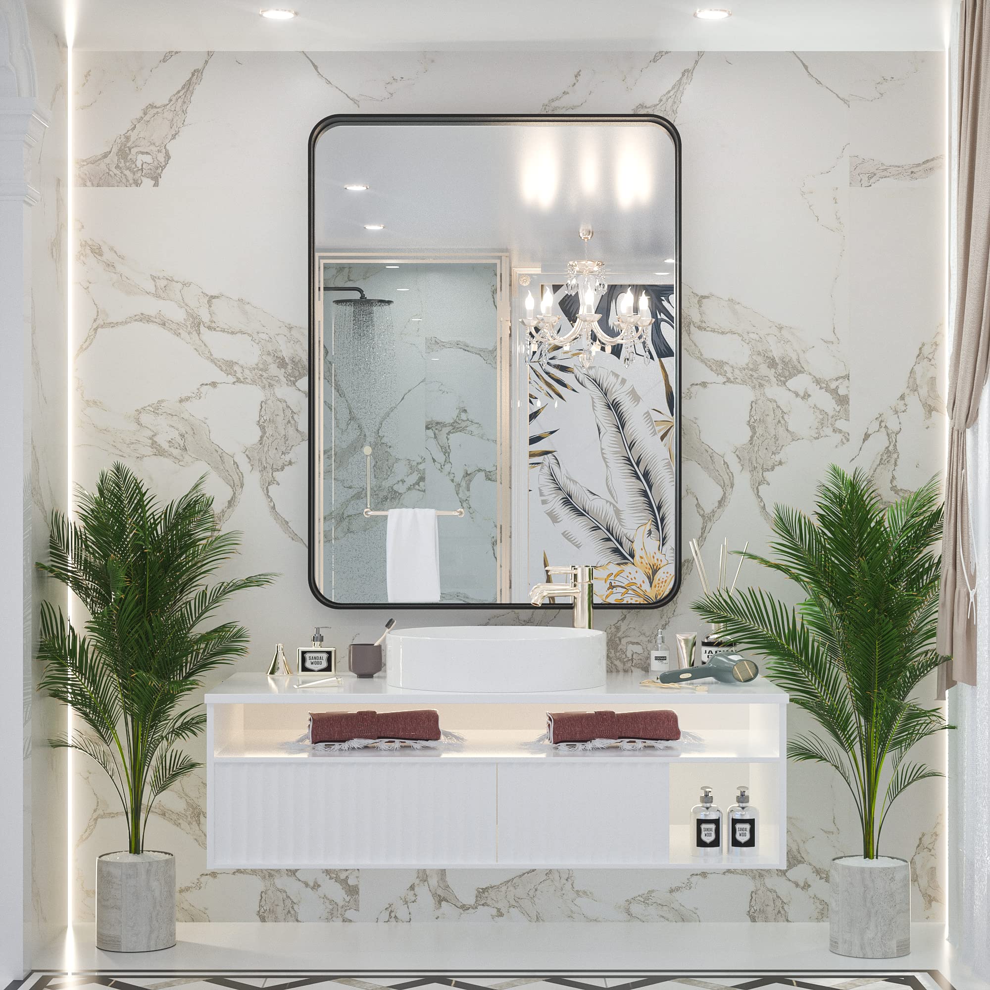 Black Frame Mirror, Bathroom Vanity Mirror