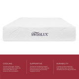 12-Inch King Size Mattress, iCOOL Tech and Cooling Gel Infused Medium Plush Memory Foam Mattress,