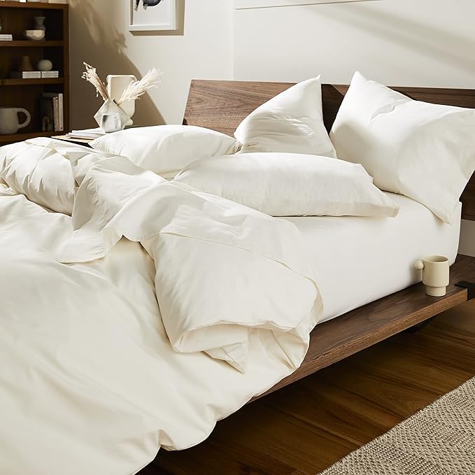 Percale Duvet Cover - 100% Cotton, Full/Queen Size in Abyss Blue