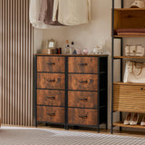 Dresser for Bedroom, Storage Drawers, Skinny Fabric Storage Tower with 4 Drawers,