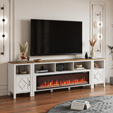 Fireplace TV Stand for TVs Up to 110 Inch,Farmhouse Entertainment Center