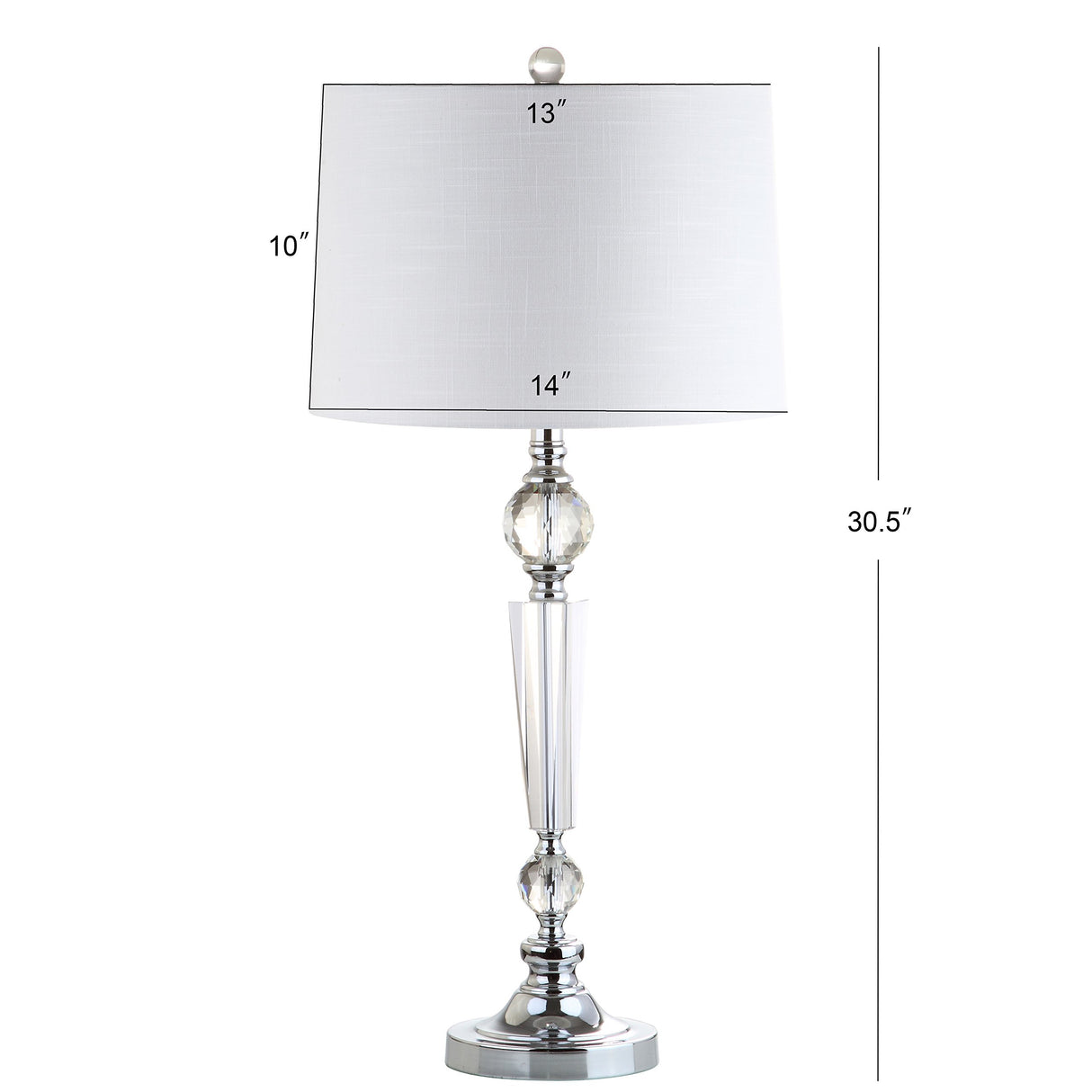 JYL2048A-SET2 Set of 2 Table Lamps Emma 29.5" Crystal LED Table Lamp