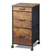 Mobile File Cabinet with 3 Drawers, Printer Stand with Fabric Drawers