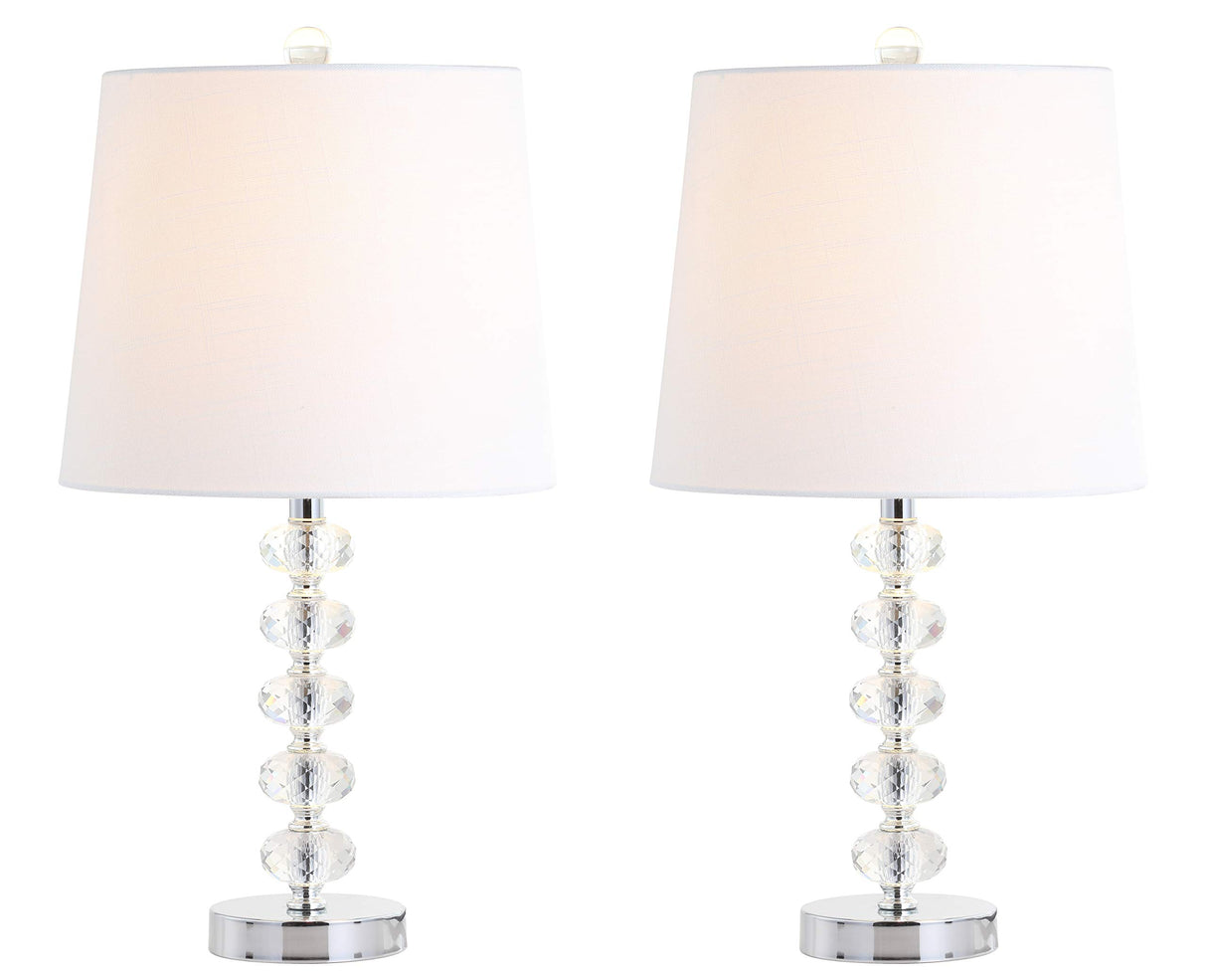 JYL5038A-SET2 Set of 2 Table Lamps Kevin 22" Glass/Metal LED Table Lamp