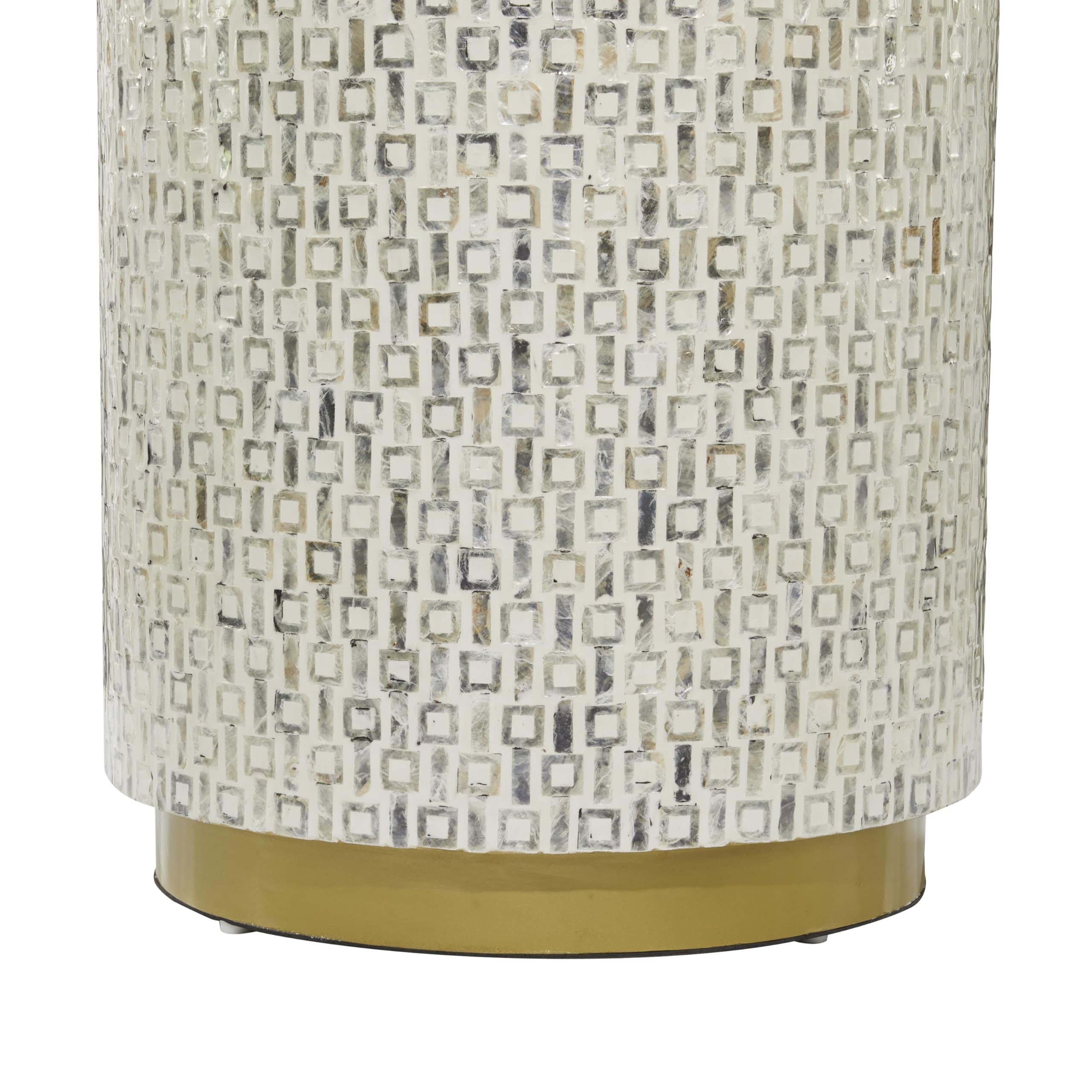 Contemporary Mother of Pearl Stool Accent,