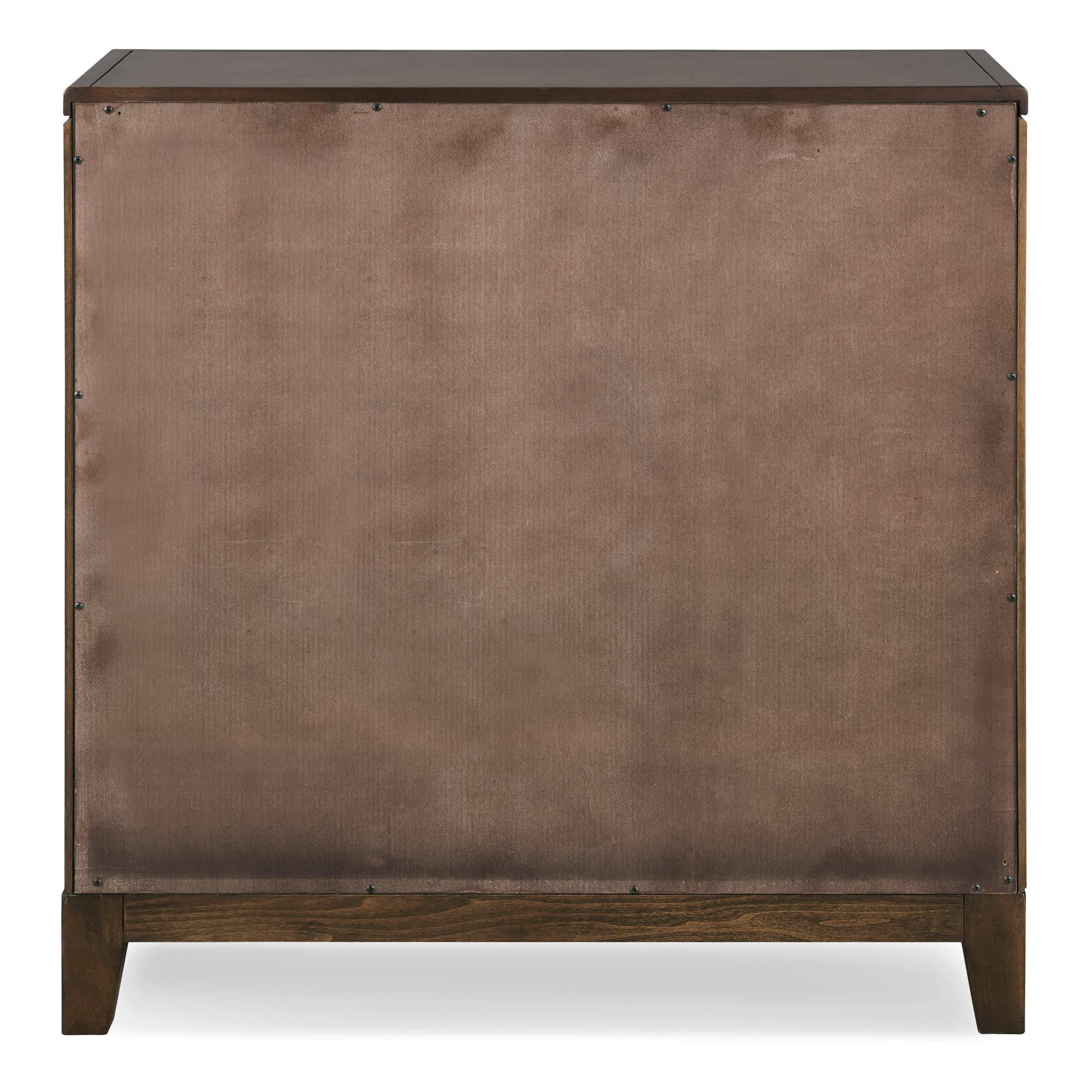 Leick Home 10083-WA Mirrored Diamond Filigree Hallstand/Entryway Table with Adjustable Shelf, Walnut