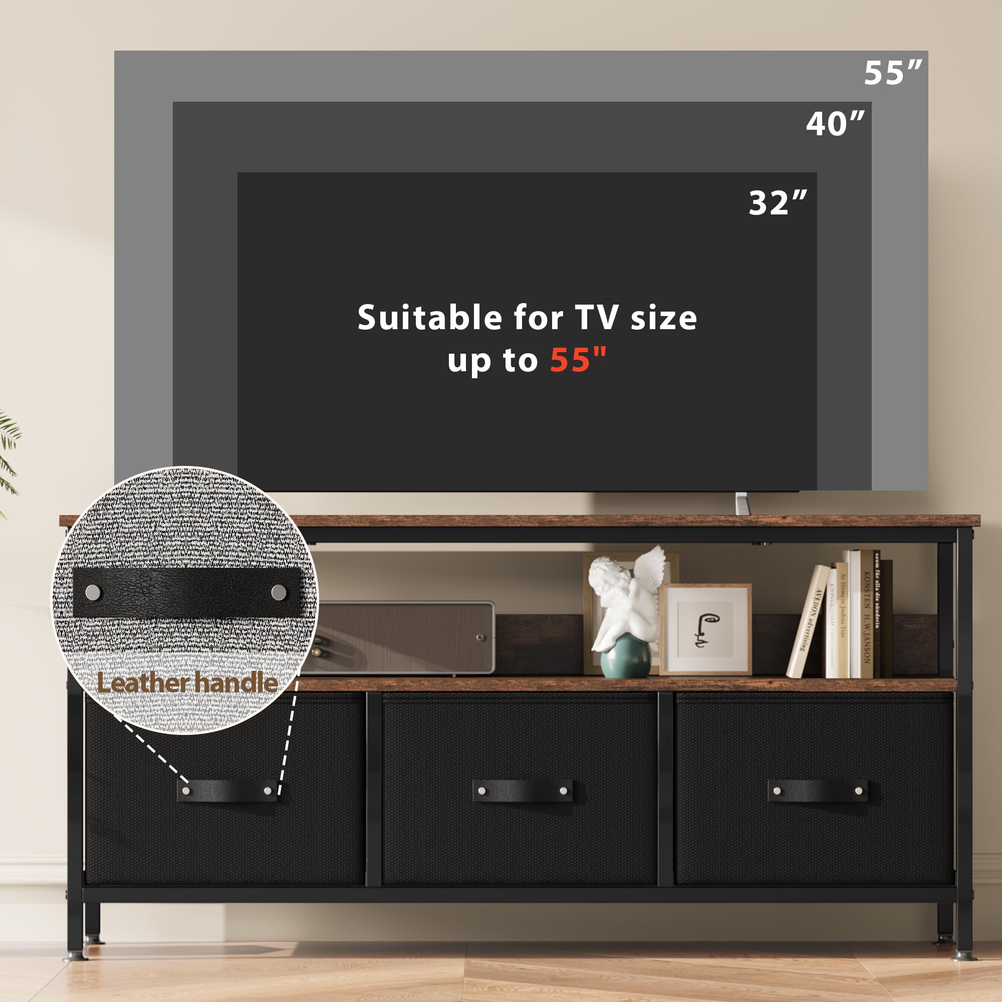 TV Stand Dresser with Storage, TV Console for Living Room