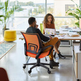 Ergonomic Mesh Office Chair with Lumbar Support - Mid Back Swivel Desk Chair