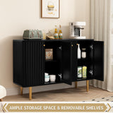 Sideboard Buffet Cabinet, 48" Modern Accent Cabinet with 4 Door