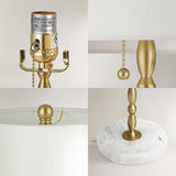 Modern Buffet Lamps Set of 2 - Marble Base with Brass Finish